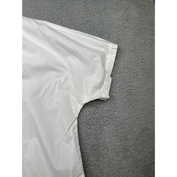Eileen Fisher 168$ Petite large white button down short sleeve organic cotton - Picture 4 of 7